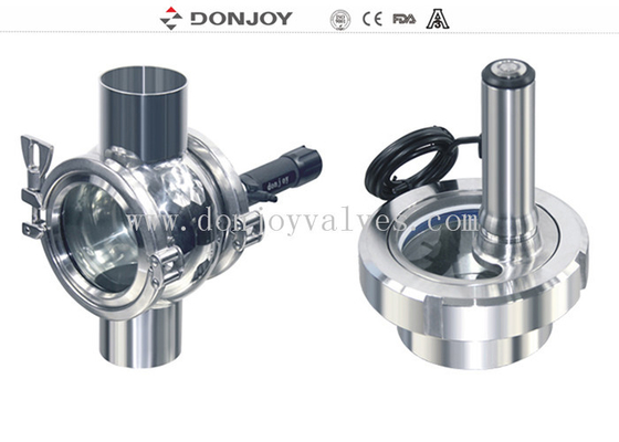 Sus304 Sanitary Sight Glass With Ac110v Light Zero Dead Angle