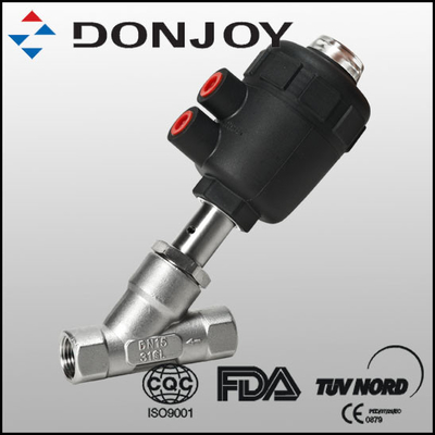 DONJOY Pneumatic Angle Seat Valve with PTFE seal with 180 degree steam