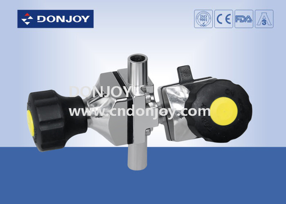 stainless steel 316L Multiport Diaphragm Valve with Plastic Hand Wheels for pure water process