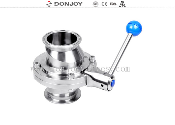 Donjoy weld sanitary butterfly valve with pull handle
