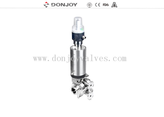 SS316L Pneumatic Mixing Proof butterfly valve with Feedback F top ( Limit switch )