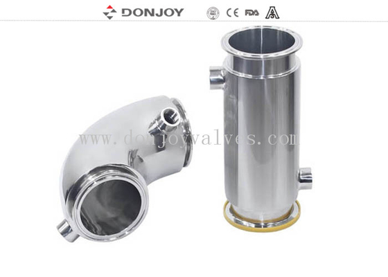 304 316L Stainless Steel Sanitary Fittings Jacketed Insulation Clamp Tee , Elbow , Pipe