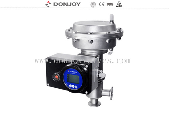 Stainless steel sanitary diaphragm regulating pneumatic reversing valve with square positioner