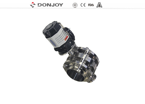 DN300 SS316L Electronic operation 3 Pieces Sanitary Butterfly Valves